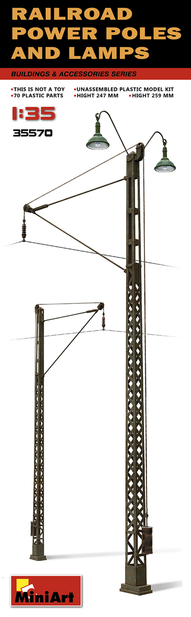 Model MiniArt - Railroad Power Poles And Lamps o kodzie 35570