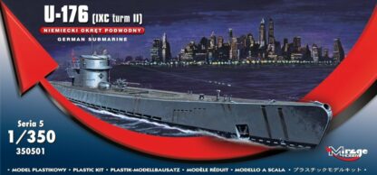 Model MIRAGE - U-176 (IXC Turm II) Niemiecki Okręt Podwodny o kodzie 350501